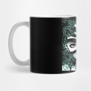 Punk Fashion Style Retro Green Glowing Girl Mug